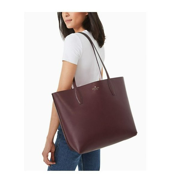 $329 Kate Spade Arch Champagne Large Reversible Tote Bag Purse - Picture 4 of 7